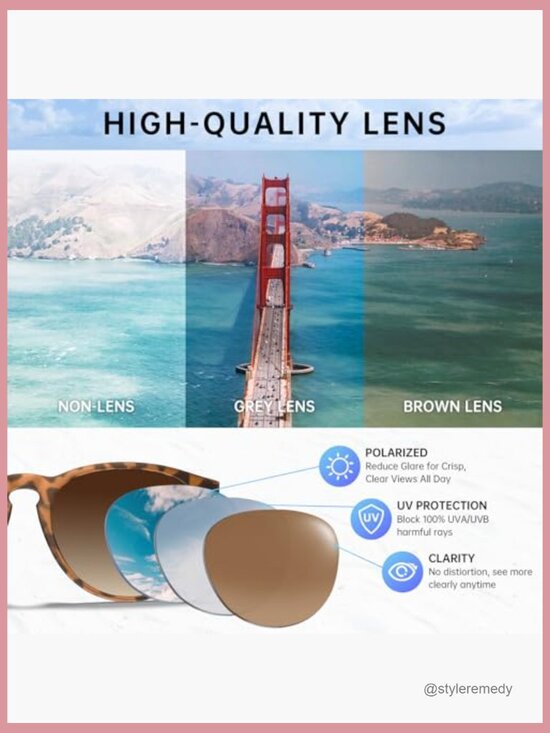 2 Pack Polarized Sunglasses UV400 Protection Round & Aviator Styles main image 6
